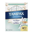thumbnail image 4 of Tampax Pure Cotton Tampons, Contains 100% Organic Cotton Core, Regular Absorbency, 4 of 8