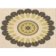 thumbnail image 1 of Ahgly Company Tapis Rectangulaire d'Intérieur Lavable en Machine Transitionnel Brun, 2 Pieds x 5 Pieds, 1 of 7