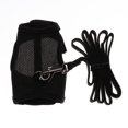 thumbnail image 4 of GROWTH TANK Rabbit Guinea Pig Rat Ferret Breathable Mesh Vest Harness Leash Lead Set Walking Black S, 4 of 8