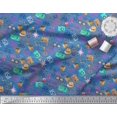 thumbnail image 2 of Soimoi Velvet Fabric Camera,Hat & Briefcase Travel Fabric Prints by Yard 58 Inch Wide, 2 of 4