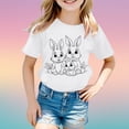 thumbnail image 2 of Tenue de Pâques à Colorier pour Tout-Petits, Chandails pour Garçons, Manches Courtes, Hauts d'Été, T-Shirts à Col Rond, Vêtements Tendance pour Filles 5T, 2 of 4