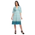 thumbnail image 1 of Moomaya Robe en Coton Imprimée pour Femme Longueur Midi Manches Courtes Tenue d'Été Vêtements, 1 of 4