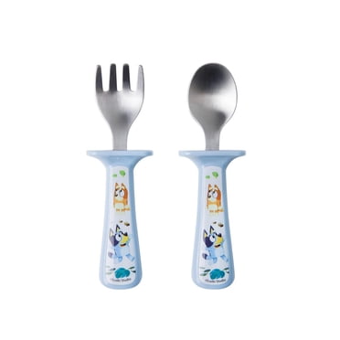 The First Years Bluey Toddler Silverware with Handle Guards - Ages 9 Months and up