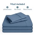 thumbnail image 2 of Bare Home Premium 1800 Collection 5-Piece Bed Sheet Set, Split King, Coronet Blue, 2 of 10