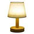 thumbnail image 2 of Boovnll Led Solid Wood Desk Lamp Stable Fabric Study Reading Lamp Suitable for Home Decoration Linen Plain Warm Night Light Indoor Lighting Desk Reading Lamp, 2 of 8