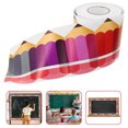 thumbnail image 3 of 1 Roll of Bulletin Board Stickers Decorative Pencil Pattern Stickers Black Board Frame Stickers, 3 of 9