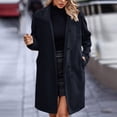 thumbnail image 1 of LOVZFMLL Jackets for Women's Fashion Winter Solid Color Button Pockets Thirt Long Sleeve Coat, 1 of 7