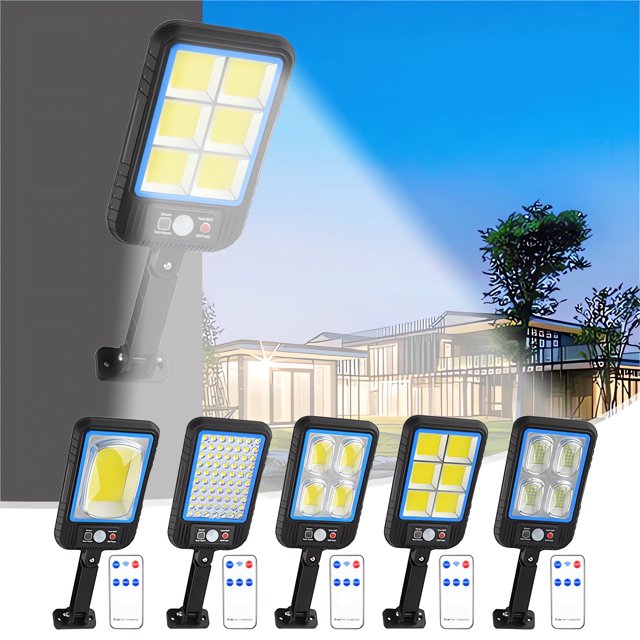 Boovnll Solar Wall Lights Outdoor, 3 Mode + Remote Control + Motion Sensor, IP65 Waterproof Outdoor Wall Lights for Garden, Fence, Patio, Garage, Front Yard, Solar Lights Outdoor