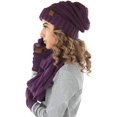 thumbnail image 2 of Bonnet Ample Foulard Infini Gant de Texte Ensemble Assorti, 2 of 3