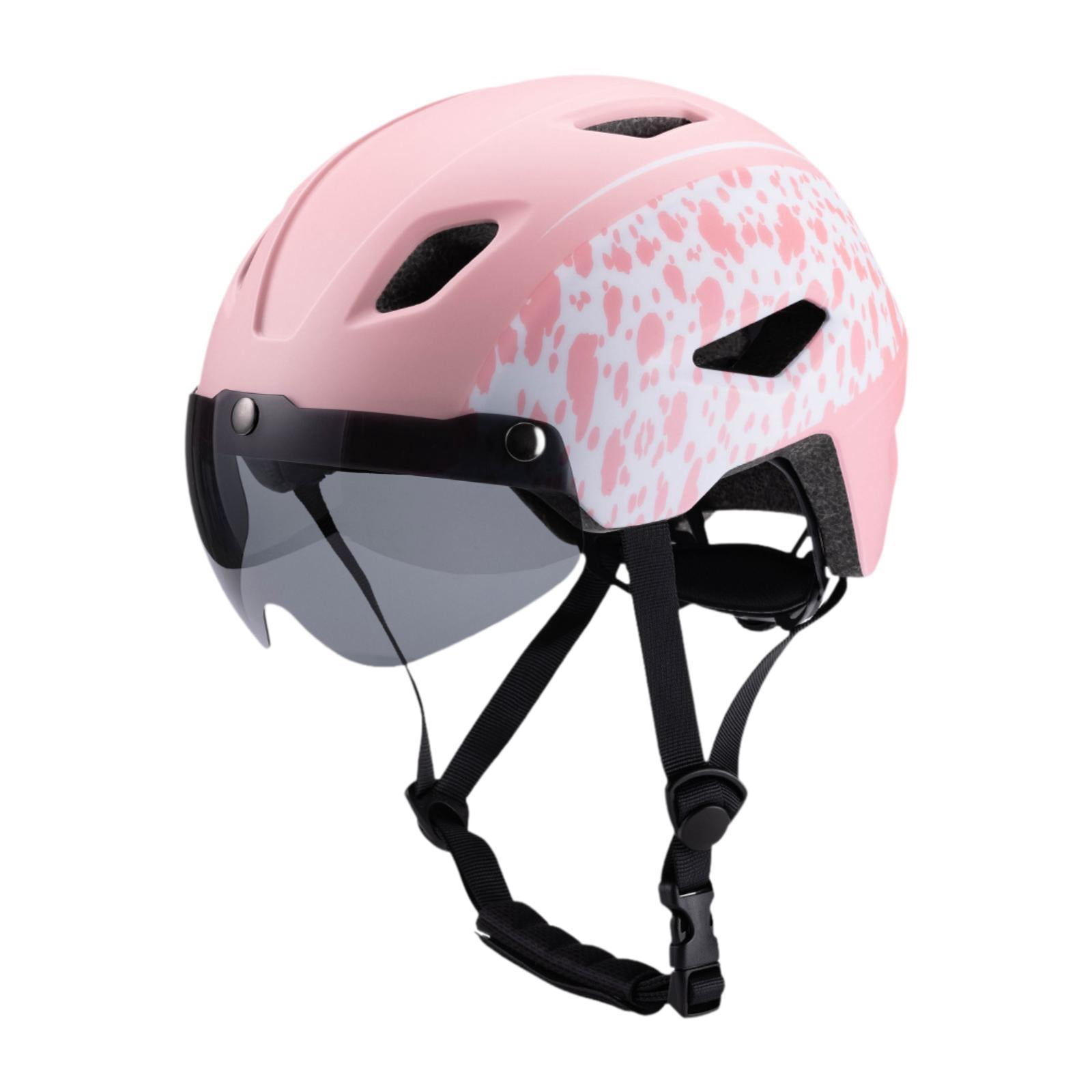S SERENABLE Kids Bike Helmet Accessories Cap with Visor for Mountain Bike Outdoor Riding Pink