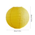 thumbnail image 3 of Paper Lanterns Yellow Paper Lanterns 30x30cm Traditional Solid Color Lampshade for Spring Courtyard Decoration 1Pcs JASKFLY, 3 of 9