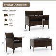 thumbnail image 3 of Gymax Ensemble de Conversation en Rotin pour Patio de 8 Pcs Ensemble de Meubles d'Extérieur en Osier avec Chaise, 3 of 10