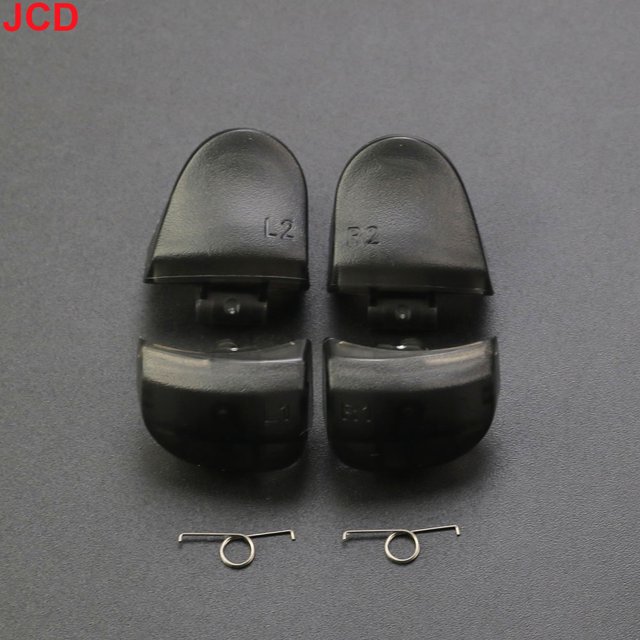 1Ensemble pour Manette PS5 V3.0 BDM-030 L1 R1 L2 R2 Boutons d'Épaule de Gâchette et Ensemble de Ressorts Accessoires de Remplacement Noir Transparent