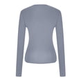 thumbnail image 4 of Dealovy Womens Long Sleeve Shirts Crew Neck Basic Crop Tops Slim Fitted Solid Color Going out Tops, 4 of 5