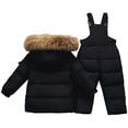 thumbnail image 2 of Kids Winter Puffer Jacket and Snow Pants 2-Piece Snowsuit Skisuit Set, 2 of 7