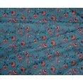 thumbnail image 5 of oneOone Tissu Polyester Spandex Bleu Clair Feuilles & Trèfle Projets de Couture Tissu Imprimé au Mètre 56 Pouces de Large-R8, 5 of 5