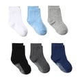 thumbnail image 1 of Splozh Toddler Socks Multipack Boy 6PC Children Socks Comfortable Soft Fashion Solid Color Children Floor Socks Blue,1-3 Years, 1 of 6