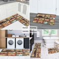 thumbnail image 4 of Coffee Farmhouse Plaid Style Kitchen Mats for Floor Washable Non-Slip, Absorbent Mats Set Of 2 for Sink Waterproof Runner Rug for Laundry Room,kitchen Mats 17.7x24+17.7x48inch, 4 of 7