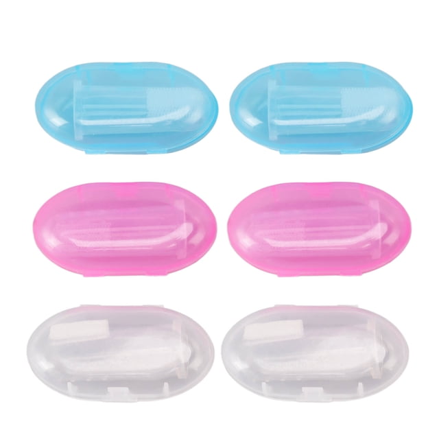 6PCS Infant Finger Toothbrush Safe and Gentle Silicone Baby Toothbrush Set for Early Oral Hygiene Training