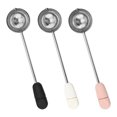 thumbnail image 1 of Infuseur à Thé Rotatif en Acier Inoxydable Poli Lavable Portable Réutilisable Manche Long Passoire à Mailles Filtre de Cuisine Intérieur Blanc, 1 of 9