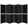 thumbnail image 2 of vidaXL 6-Panel Room Divider Black 300x180 cm Fabric, 2 of 5