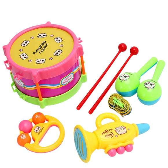 Binwennn Baby Girl Toddler Musical Instruments Ages 1 3 Baby Music Toys 6 12 9 18 Months 1st Birthday Girl For 1 2 Year Old Kids Preschool Educational Learning Toys Drum Clarinet for Kids Child Drum