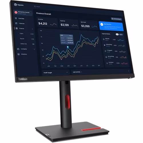 thumbnail image 2 of Lenovo ThinkVision T22i-30 22", 1920 x 1080, Raven Black, 63B0MAR6US, 2 of 5