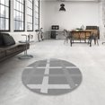 thumbnail image 4 of Ahgly Tapis d'Intérieur Lavable en Machine Carré Gris Nuage Gris, 5 Pieds Carré, 4 of 7