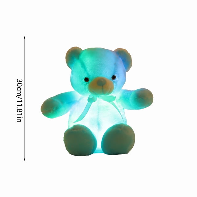 Doll LED Light-up Teddy Bear Plush Toy Multicolored Stuffed Animal with Colorful Lights Valentine's Day Gift(1Pcs) Rkxzt