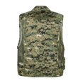 thumbnail image 3 of LUXUR Mens avec Plusieurs Poches Cargo Veste de Pêche Escalade Gilets Vert 3XL, 3 of 3