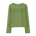 thumbnail image 2 of Plebaso Chemises à Manches Longues pour Filles Blouses Plissées pour Garçons Col Rond Enfants Tunique Décontractée Ample Unie, 2 of 7