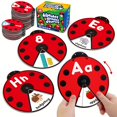 thumbnail image 3 of Coogam Jouet Interactif d'Apprentissage de l'Alphabet pour la Rentrée Scolaire, Jeu Tournant de Lettres et Chiffres ABC, Cartes Coccinelle à Motif d'Animaux avec Mots de Vue, Jouet Éducatif Montessori Cadeau pour Bébé de 3 4 5 Ans Tout-Petit, 3 of 5