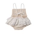thumbnail image 2 of NewbornGirls Creamy-white Lace Ruffles Baby Romper 0-24M Cqh, 2 of 6