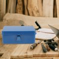 thumbnail image 1 of BESTYASH Portable Metal Tool Box Toolbox Storage Case Blue Iron 1Pcs Homeowners, 1 of 6