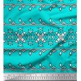 thumbnail image 1 of Soimoi Velvet Fabric Floral Block Print Fabric by The Yard 58 Inch Wide, 1 of 3