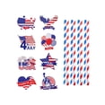 thumbnail image 2 of QTOCIO Independence Day Party Decoration Straw Insert Beverage Decoration Straw Insert Label US Day Decoration, 2 of 4