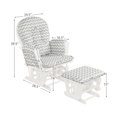 thumbnail image 2 of Patiojoy Rocking Chair Baby Nursery Chair Glider with Ottoman &Storage Pocket Grey+ White, 2 of 6