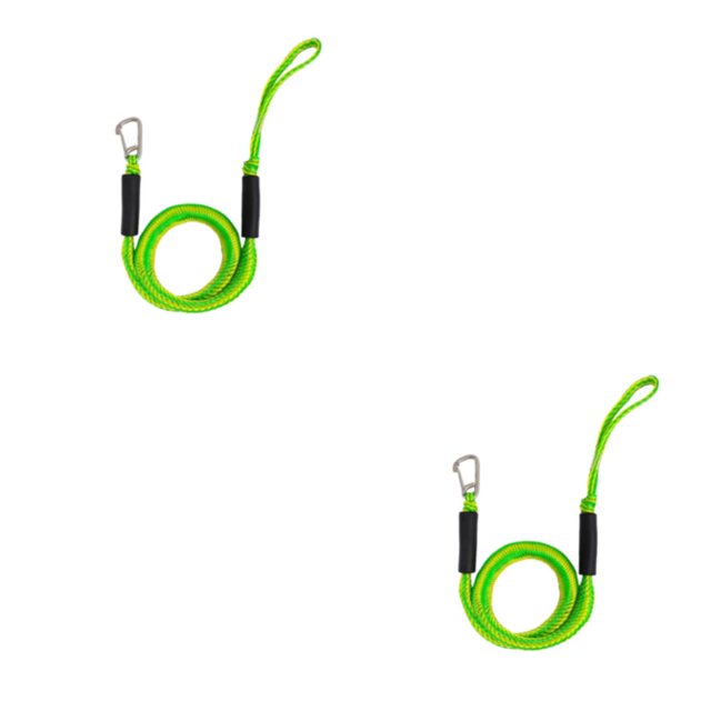 Transemion 2 Pcs Ligne de Quai Durable et Robuste avec Crochet Partenaire d'Amarrage Fiable Vert 2Ensemble
