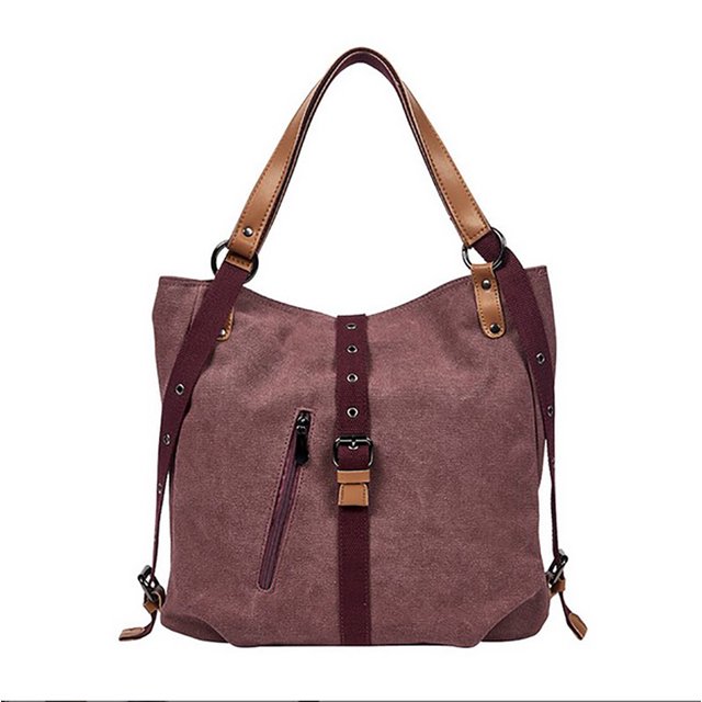 Women Shoulder Tote Bag Canvas Large Capacity Casual Backpack Messenger Bag