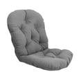 thumbnail image 2 of Luzkey Textured Tufted Rattan Swivel Rocking Cushion Pad Seat Cushions 48" x 24" Outdoor/Indoor Gray(Only Cushion), 2 of 8