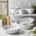 thumbnail image 3 of HENCKELS Ceramic 8 Piece Bakeware Set, White, 3 of 11