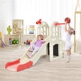 thumbnail image 2 of Costway 6-In-1 Large Slide for Kids Toddler Climber Slide Playset w/ Basketball Hoop, 2 of 10