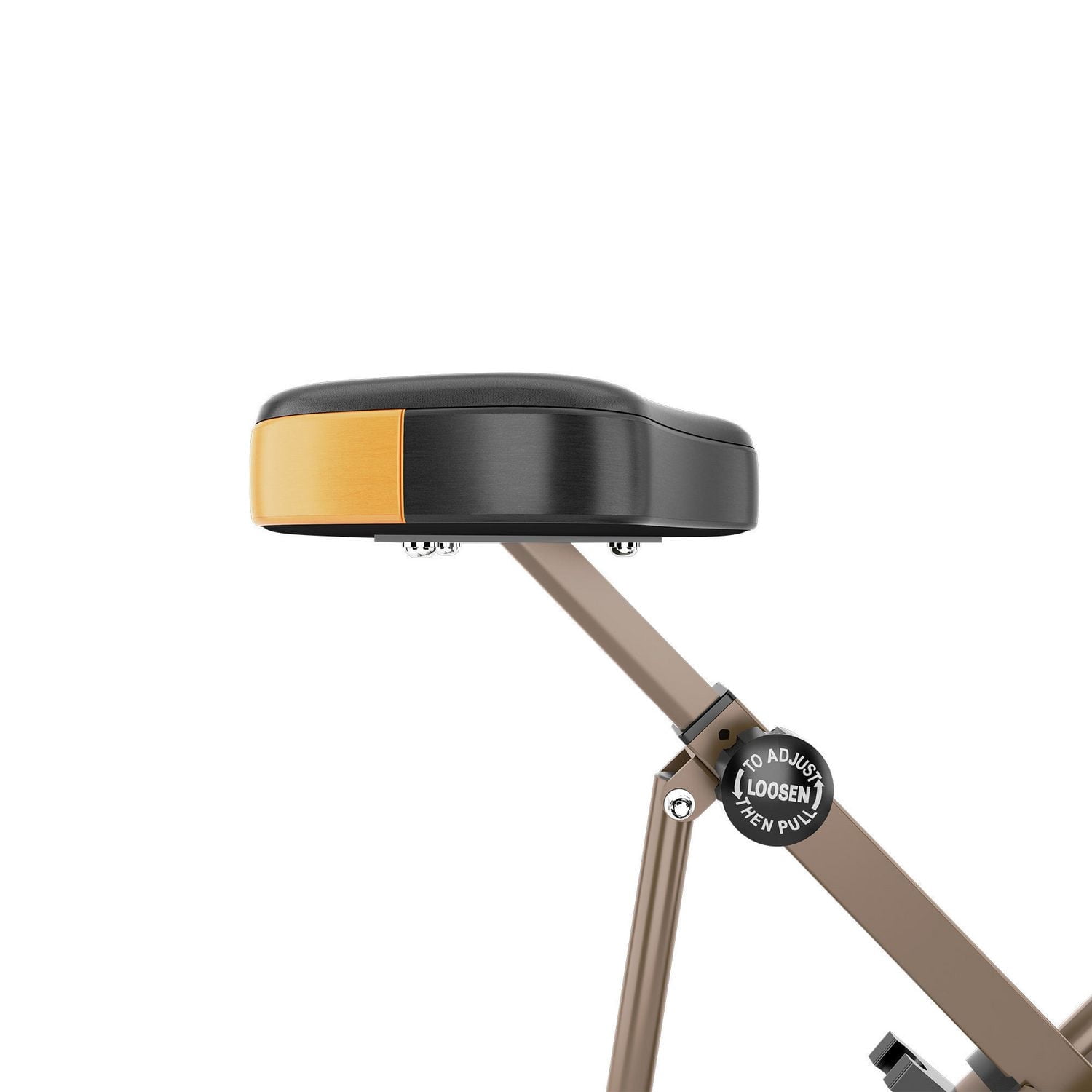 Vélo stationnaire vertical repliable doré à résistance magnétique et capacité de 400 lb 500 XLS d'Exerpeutic