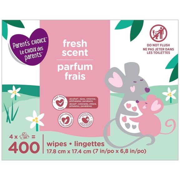 Lingettes Parfum frais Le choix des parents