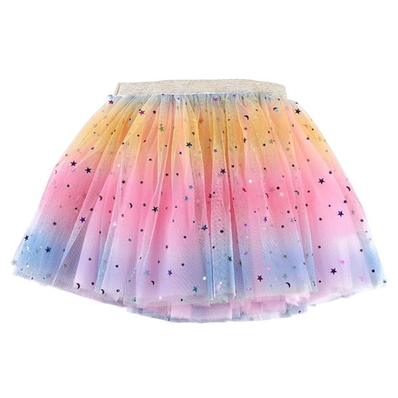 Splozh Tutu Toddler Noël Filles Jupe Tutu Arc-en-Ciel Superposée Robe de Danse à Volants à Étages Tutu Toddler Vêtements pour Filles Rose, 3-6 Ans