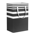thumbnail image 1 of Ohufall Foldable Fabric Storage Bag Storage Basket Striped Pattern For Dirty Clothes Cotton Quilt Moving Use Laundry Basket Easy To Fold And Carry, 1 of 2