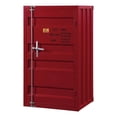 thumbnail image 1 of Bowery Hill Commode Rectangulaire Contemporaine en Métal avec 1 Porte, Rouge, 1 of 5