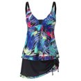 thumbnail image 3 of TopLLC Womens Plus Size Tankini Swimsuits with Skirt Two Piece Ruched Bathing Suits Floral Push Up Beach Swimwear, 3 of 6