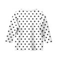 thumbnail image 4 of COM1950s Chemises pour Filles, Mode Enfant Couleur Unie Manches 3/4 Col Rond Hauts/chemise, 4 of 8