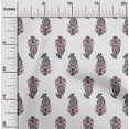 thumbnail image 1 of oneOone Cotton Poplin Fabric Leaves & Paisley Block Printed Craft Fabric BTY 42 Inch Wide, 1 of 4